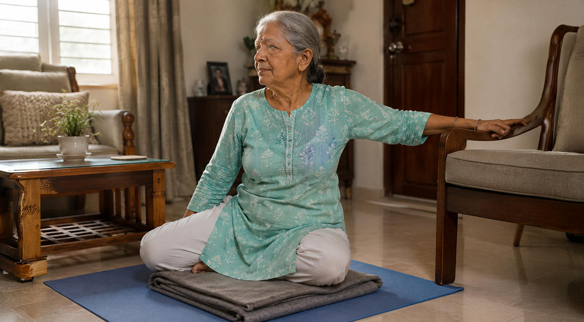 yoga for knee pain after 60