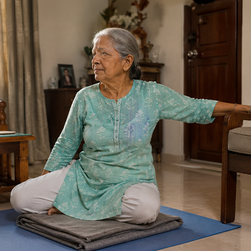yoga for knee pain after 60